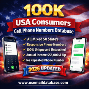 100K USA Consumers Cell Phone Numbers Database (2026)