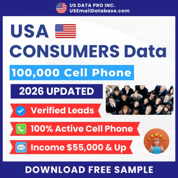 100K USA Consumers Cell Phone Numbers Database (2026)