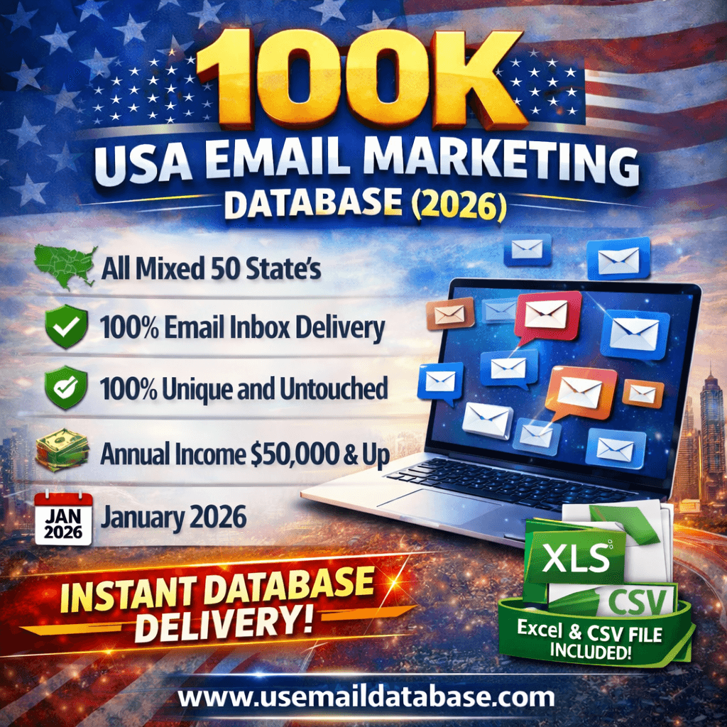 100K USA Email Marketing Database (2026)
