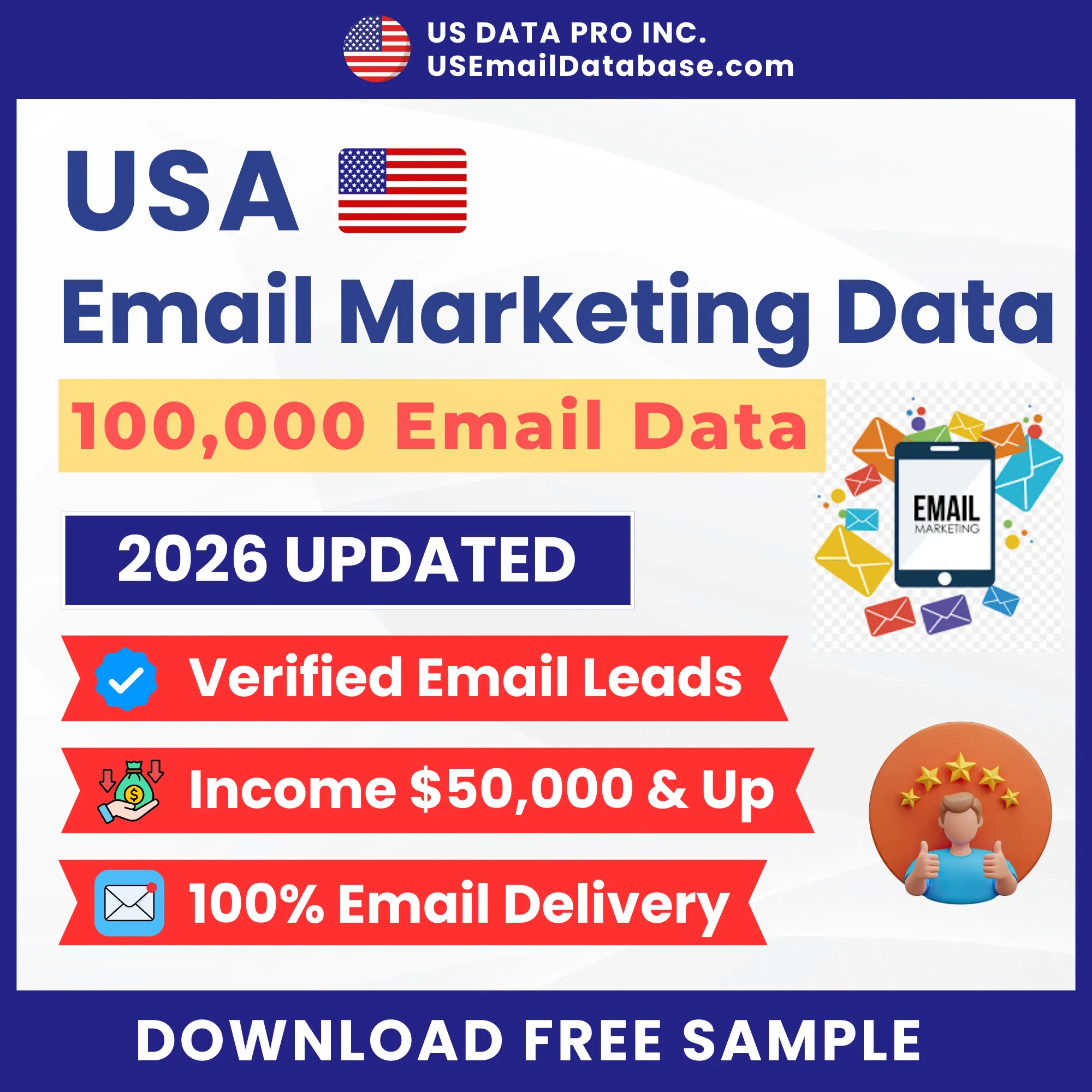 100K USA Email Marketing Database (2026)