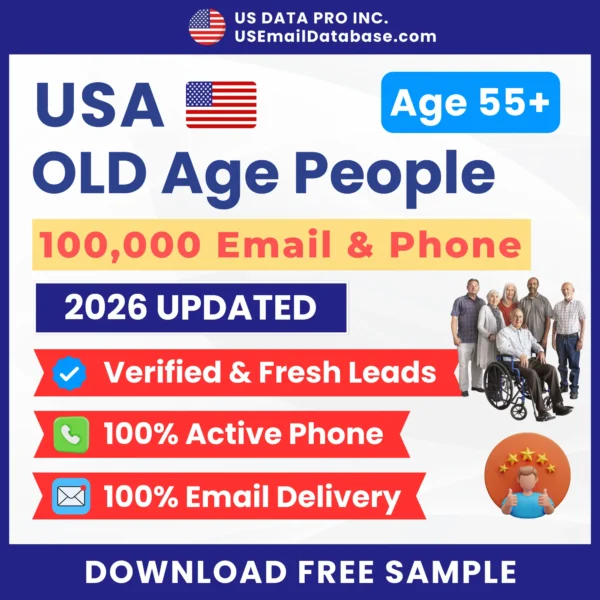 100K USA Old Age People Email And Phone Database (2026)