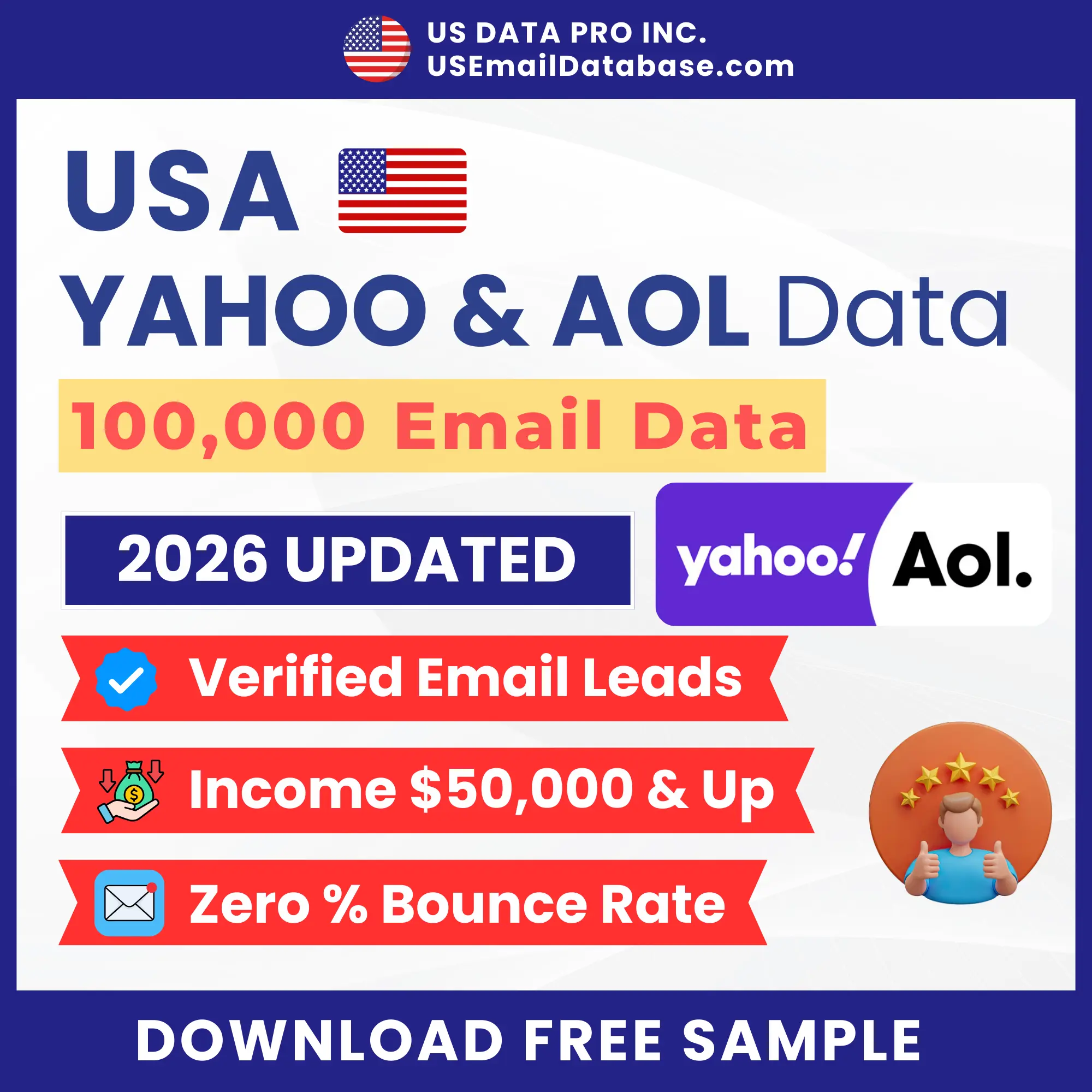 100K USA Yahoo AOL Users Email Database (2026)