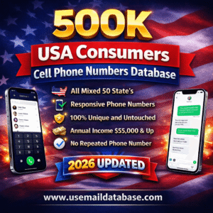 500K USA Consumers Cell Phone Numbers Database (2026)