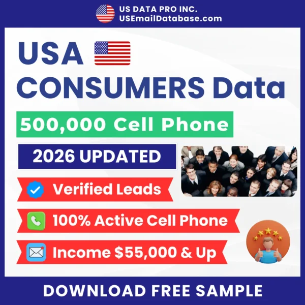 500K USA Consumers Cell Phone Numbers Database (2026)