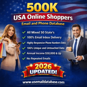 500K USA Online Shoppers Email And Phone Database (2026)