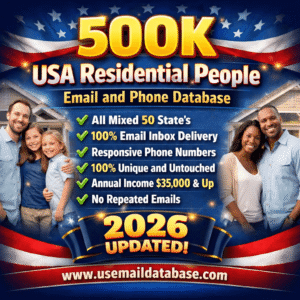 500K USA Residential People Email And Phone Database (2026)