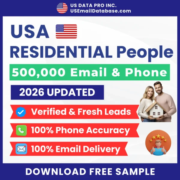 500K USA Residential People Email And Phone Database (2026)