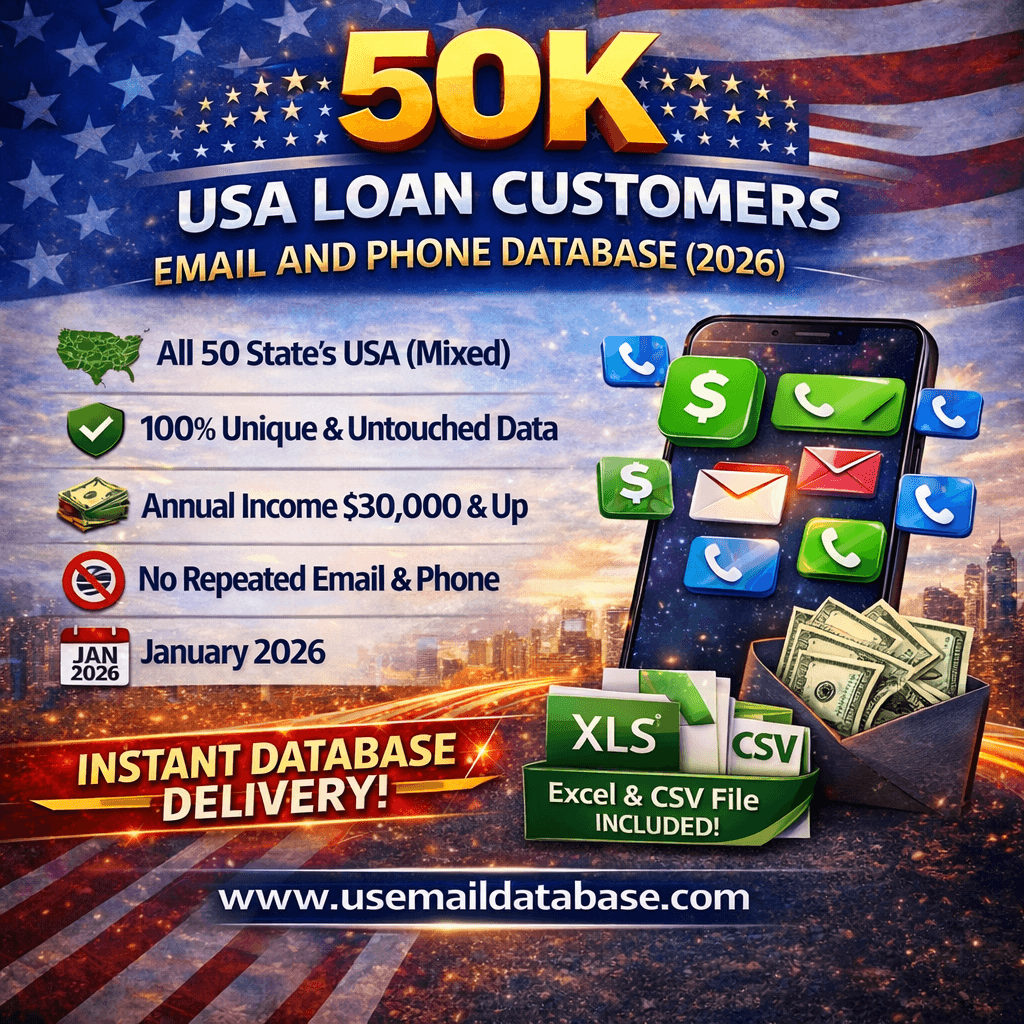 50K USA Loan Customers Email And Phone Database (2026)